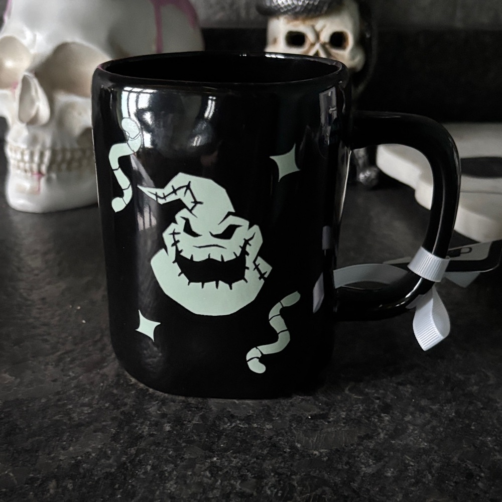 Rae Dunn Black and Green Halloween Mug Glow in the dark